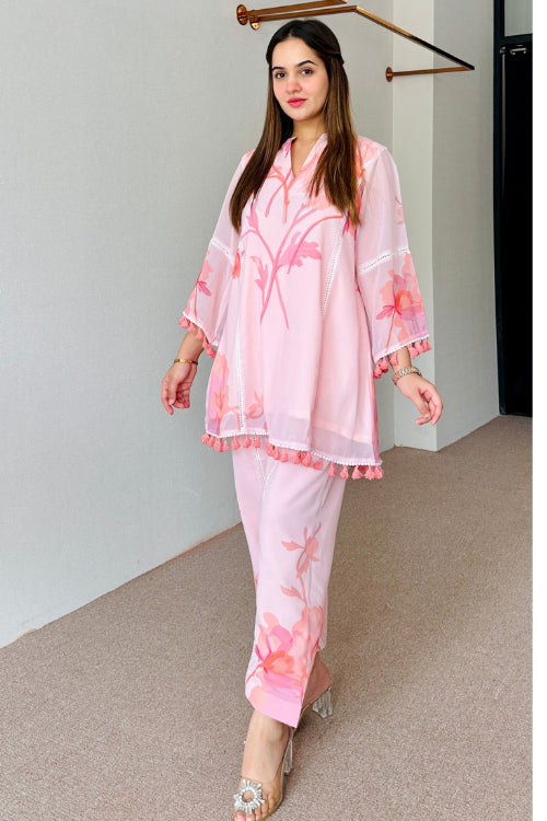 Pastel Pink Festive Kurta Set